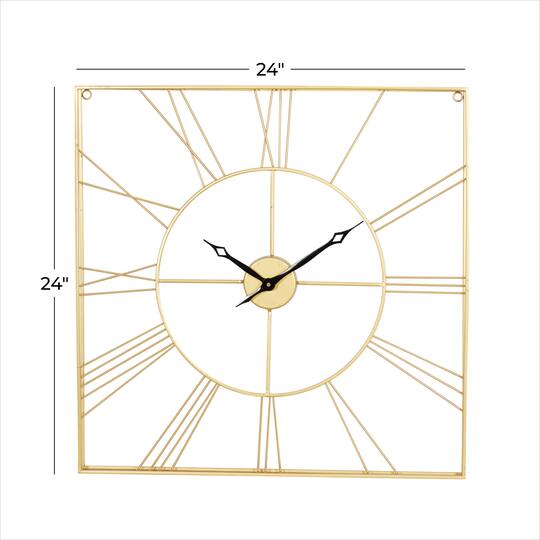 CosmoLiving by Cosmopolitan 24" Metal Square Wall Clock